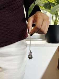 Iced Out Cartoon Bunny Pendant Necklace for Women Full Moissanite Cute Character Chain Stylish <b>Jewellery</b> - Product Image 3