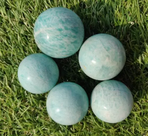 Boules de pierres précieuses Larimar bleues naturelles polies, pierres en vrac pour la fabrication de bijoux, artisanat, décoration - Product Image 5