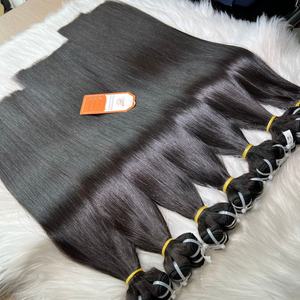 Extensiones de cabello humano liso vietnamita crudo sin procesar de alta calidad Paquetes de doble dibujado en color natural - Product Image 6