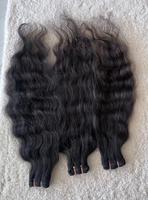 Cheveux Indiens Remy Bouclés 100% Naturels Bruts Non Transformés, Provenant d'un Donneur Unique, Tissage Double à la Machine, Cuticules Alignées, Toutes Couleurs, Lots