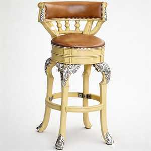 Hot Sale 100% Solid Wood Modern Accent Classic Contemporary Home Counter Bar Chair Kitchen Living Room Swivel <b>Stool</b> Chairs - Product Image 3