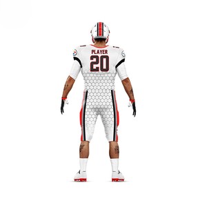 Uniforme de football américain sur mesure pour garçons adolescents, 100% polyester respirant et à séchage rapide, couleur unie, manches courtes - Product Image 1