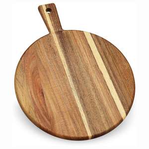Tabla Redonda de Madera de Acacia para Queso y Aperitivos - Fácil de Limpiar - Product Image 1