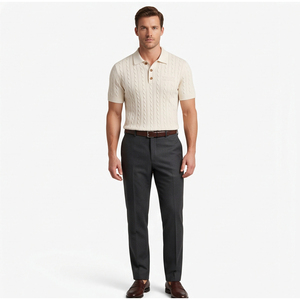 Custom Men's Canvas Breathable 180g for Shirt High-End <b>Silky</b> Smooth Soft Casual Business Office Short Sleeve Luxury <b>Tops</b> Bulk - Product Image 4