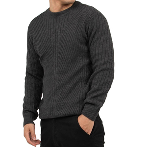 Patchwork Trim Anti-Pilling Unisex Custom Logo Wool Winter <b>Men's</b> <b>Vest</b> <b>Knitted</b> Sweater - Product Image 1