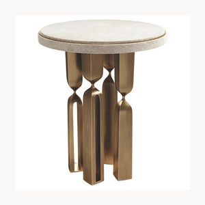 Elegante Mesa Auxiliar de Café de Diseño Nuevo, Mesa Lateral Personalizada con Tapa de Mármol y Estructura Metálica, Muebles de Hierro de Nueva Llegada - Product Image 5