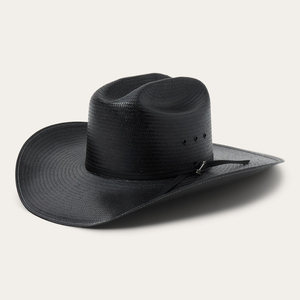 Chapeau de cowboy noir unisexe à large bord, décontracté, pour l'extérieur, printemps-été, taille adulte 56-58 cm - Product Image 2