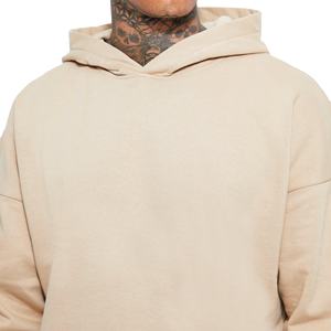 Sweat à capuche personnalisé Vintage peinture mélangée lavage à l'acide poids lourd soleil délavé bases coton éponge française surdimensionné hommes à capuche bases - Product Image 6