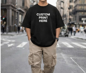 Camiseta Oversize Personalizada de Algodón Tejido 240g, Estilo Boxy con Hombros Caídos, para Streetwear, Fabricante de Marca Privada - Product Image 1