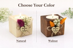 Wood <b>Tea</b> <b>Light</b> Holder Set Round Handmade Candle Holder for Home Decoration - Product Image 3