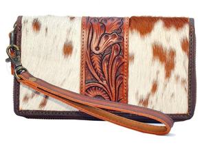 Pochette en cuir de vachette véritable pochette à fermeture éclair en cuir véritable sac à main portefeuille organisateur de sac à main pour femmes pochette d'outillage à main - Product Image 3