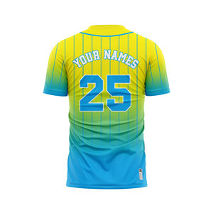 Personnalisé Vintage Baseball Jersey Ombre Motif Pull Boutons Respirant Sans Couture Conception Active Sports Équipes 'Événements Ensemble - Product Image 2