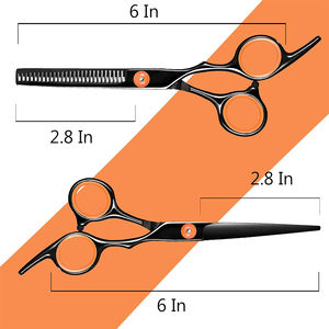 Kit de Barbería Profesional: Tijeras de Corte y Entresacado, Peine de Peluquería y Tijeras Estándar - Product Image 2
