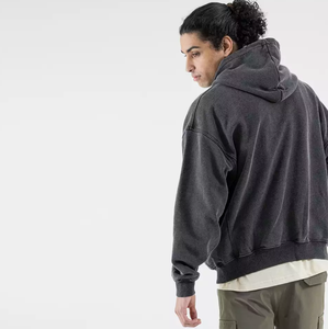 Sweat-shirts à capuche pour hommes 100 % coton pour l'hiver - Tissu en molleton numérique français chaud et confortable pour la course à pied, la gym, les activités de plein air et la mode décontractée - Product Image 5