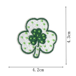 Haute qualité jour de la Saint-Patrick trèfle trèfle fer à repasser 25 Pc Pack patchs de broderie garnitures de couture vêtements sacs chaussures bricolage - Product Image 4
