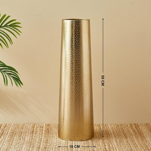 Metal Home Centre Colossal Athan - Florero de Metal Grabado, Florero Decorativo Grande de Metal, Decoración Moderna de Lujo para el Hogar, Centro de Mesa - Product Image 3