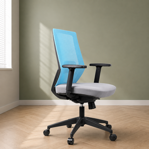 เก้าอี้สำนักงาน KINSHA Brugal รุ่น Modern Fabric Executive Mesh แบบมีพนักพิงกลาง ปรับหมุนได้ รองรับสรีระ พร้อมพนักพิงหลัง ไม่มีพนักพิงศีรษะ - Product Image 1