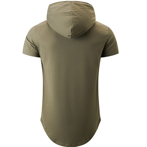 Sudaderas con capucha personalizadas de alta calidad para hombre, unisex, con estampado bajo demanda, de algodón mezclado, de manga corta y cuello con capucha. - Product Image 2