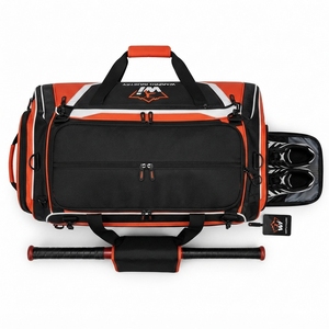 Sac de baseball léger pour équipement sportif, avec compartiments séparés pour casque, batte, gants, chaussures et entraînement - Product Image 4