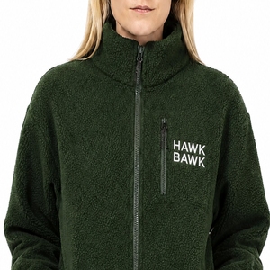 Giacca in pile Sherpa personalizzata da donna, calda e morbida, con zip integrale, collo alto, logo frontale, elegante, di qualità, moderna, da viaggio, per donna - Product Image 4