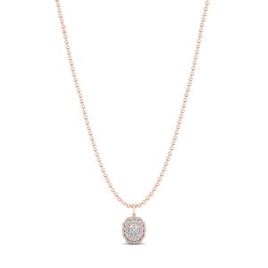 Colliers pendentifs REYES en moissanite taille coussin de 3,44 carats pour femmes, prix de gros, or rose 14 carats, cadeaux de mariage, bijoux fins - Product Image 1