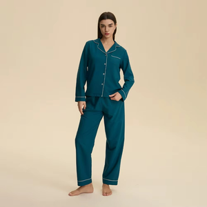 New Design Bamboo Cotton Men's Pajama Set Loungewear <b>Pyjamas</b> Adult Comfy Lounge Wear Set <b>Pyjamas</b> Couple Sleepwear Set - Product Image 1