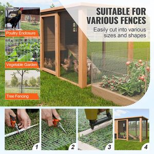Rotolo di rete metallica zincato a caldo calibro 19 pollici 1/2 pollo coniglio gabbie giardino 24in X 100 ft tessuto Hardware per scherma - Product Image 5