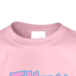 T-shirt rose clair à manches courtes et col rond avec imprimé graphique violet, vêtement décontracté pour tous les jours, streetwear confortable - Product Image 2