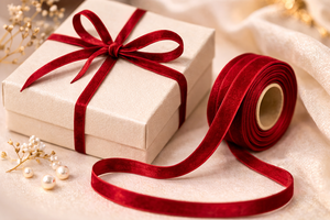 ริบบิ้นกำมะหยี่สองหน้าขนาด 6 มม. ผ้าโพลีเอสเตอร์ทอเนื้อนุ่ม ทนต่อการหดตัว หรูหรา ใช้ตกแต่งเสื้อผ้า งานฝีมือ และห่อของขวัญ - Product Image 3