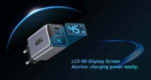 Chargeur mural KYT 45W GaN avec écran numérique - Compact avec une charge haute efficacité pour <span class=keywords><strong>iPhone</strong></span> et Samsung et ordinateur portable - Product Image 6