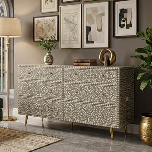 Cómoda Premium Vintage con Incrustaciones de Hueso: Cajonera Moderna para una Decoración Elegante de la Sala de Estar, desde India - Product Image 6