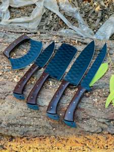 Thewizcrafts, 5 uds., mango de madera, superventas, juego de cuchillos de Chef, accesorio, cuchillo de chef de acero de Damasco, juego de cuchillos de cocina profesional - Product Image 1