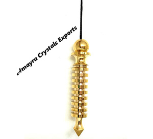 Hermoso Péndulo de Piedra Preciosa Dorada ISIS 9, Péndulo de Radiestesia Hecho a Mano, Metafísico, Nueva Era, Precio Razonable, Amayra Crystals Export - Product Image 3
