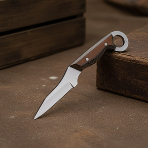 Couteau artisanal haut de gamme classique multifonctionnel à pointe tombante en acier inoxydable de 7,5 pouces avec manche en Micarta véritable, personnalisable - Product Image 1