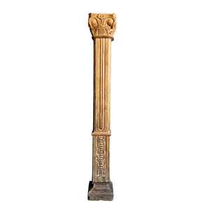 Columna Decorativa Tallada a Mano en Madera de Teca Sólida de Estilo Indio Vintage para Proyectos de Templos, Villas y Hoteles |   Mix Match 1 Contenedor - Product Image 5