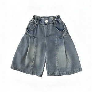 Shorts en jean premium pour garçons, tissu tissé brodé, respirant, taille élastique, décontracté, pour l'été, OEM Bangladesh - Product Image 5