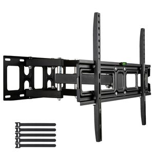 Support TV à double pendule avec base large, inclinable, pour téléviseurs jusqu'à 70 pouces, inclinaison 10°, modèle TMDS 101, capacité 50 kg, dimensions 600*400 mm, réglage supérieur et inférieur de 10 à 10 degrés. - Product Image 1