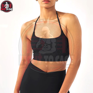 Good Supplier Newest Highest Quality Wholesale Rate Breathable OEM Service Causal With Own Logo Simple Halter Neck Sports <b>Bra</b> - Product Image 3