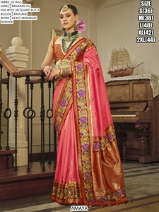 Sari naranja Zariya - Product Image 3