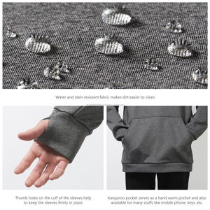 Hoodie imprimé basique le plus vendu avec service OEM, nouveau design, effet délavé, cagoule intégrée, logo hiver - Product Image 5