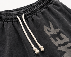 Pantalon de survêtement large en coton imprimé personnalisé, 420 GSM, délavé vintage, coupe oversize, style streetwear décontracté, baggy, pour homme - Product Image 6