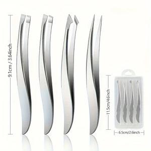 Juego de Pinzas de Acero Inoxidable, Herramientas para Depilar Cejas, Nariz y Rostro, Sin Fragancia, Accesorios de Cuidado de Belleza - Product Image 1