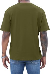 Heavy Weight 100% Cotton Oversized T-<b>Shirt</b> <b>Men</b> 220 Grams Shoulder Custom Printing Hip Hop Plus Size 100% Cotton Blank Boxy <b>Men's</b> - Product Image 4