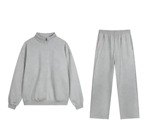Chándal OEM con puños acanalados, mezcla de algodón suave, precio de fábrica, pedidos al por mayor de ropa deportiva - Product Image 2