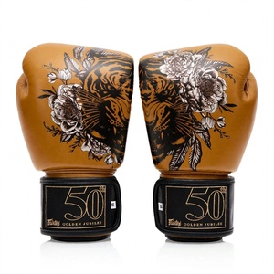 Gants de boxe en cuir Fairtex vert sur mesure de haute qualité, à doigts entiers, avec fermetures auto-agrippantes réglables, pour le kick-boxing et les arts martiaux - Product Image 4