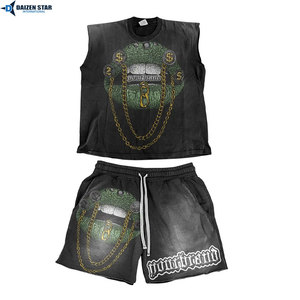 Custom Logo Men's Knitted Polyester/Cotton Crew Neck Tank Top Breathable Quick Dry Eco-Friendly High-quality Gym Workout OEM - Product Image 5