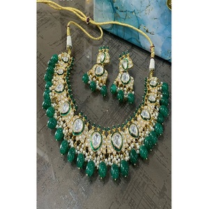 Conjunto de Collar y Aretes de Moissanita Chapados en Oro, Elegantes y Modernos, para Mujer, Regalo de Compromiso, Boda y Fiesta - Product Image 2