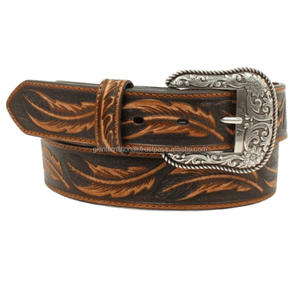 Cinturón de cuero occidental hecho a mano de alta calidad, regalo para hombre con caja personalizada en Fabricante Mayorista - Product Image 6