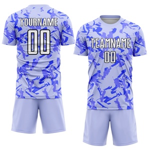 Uniformes de Fútbol Personalizados para Club, Camiseta de Manga Corta, Transpirable, Ligera, 100% Poliéster, Diseño Clásico Francés - Product Image 4