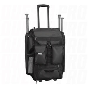 Sac à bâtons de baseball noir imperméable à roulettes, grande capacité, sac à dos de voyage roulant - Product Image 1